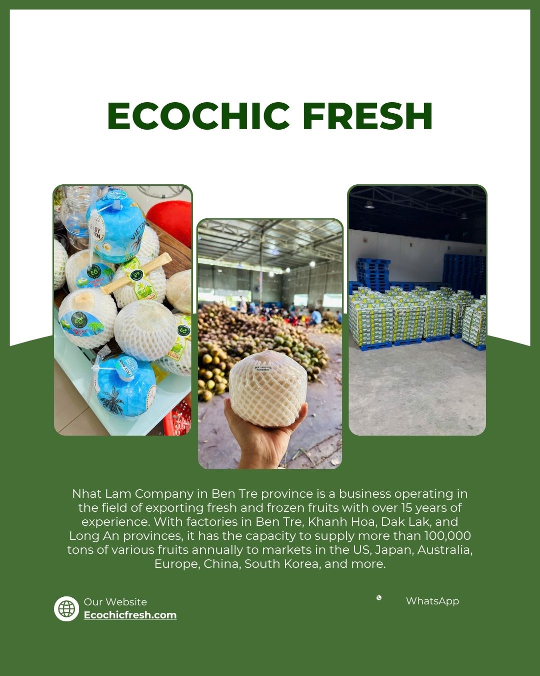 Ecochic Fresh đang là đối tác gia công được nhiều đơn vị thương mại lựa chọn.